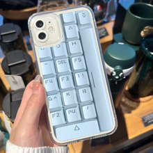画像をギャラリービューアに読み込む, 韓国っぽ バズり スマホケースキーボード 型 iPhone カバー 立体 クリア 個性的 おもしろ ユニーク スマホグッズ シリコン