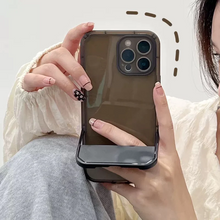 画像をギャラリービューアに読み込む, 韓国系半透明ハンドル付き iphoneケーススマホリングスタンドケース