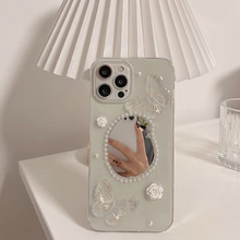 画像をギャラリービューアに読み込む, スマホケース iPhoneケース スマホ ケース オーロラ パール 韓国っぱかわいいケース