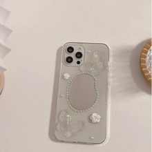 画像をギャラリービューアに読み込む, スマホケース iPhoneケース スマホ ケース オーロラ パール 韓国っぱかわいいケース