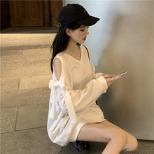 画像をギャラリービューアに読み込む, 可愛い肩見せトップスカジュアルシャツ