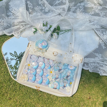 画像をギャラリービューアに読み込む, 透明ポケット大容量バッグPUバッグ通学 通勤