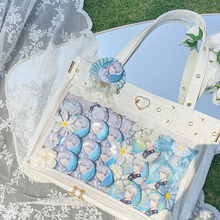 画像をギャラリービューアに読み込む, 透明ポケット大容量バッグPUバッグ通学 通勤