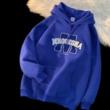 画像をギャラリービューアに読み込む, フード付きセーター韓国風ルーズカジュアルプリントレターセータージャケット