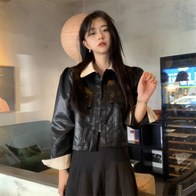 画像をギャラリービューアに読み込む, ショート コート PU カジュアル かわいい