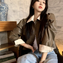 画像をギャラリービューアに読み込む, ショート コート PU カジュアル かわいい