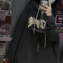 画像をギャラリービューアに読み込む, フード付きジャケット小悪魔の耳付きデザインがとってもキュートなビッグシルエ