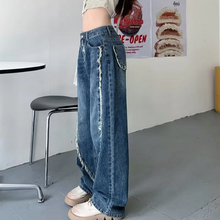 画像をギャラリービューアに読み込む, カジュアルハイウエストデニムパンツ