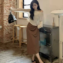 画像をギャラリービューアに読み込む, 2点セット ニットキャミワンピースロング丈カジュアル
