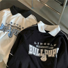 画像をギャラリービューアに読み込む, ストリート系レトロプリント長袖トップスカジュアルパーカートレーナー