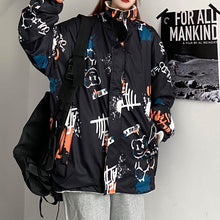 画像をギャラリービューアに読み込む, 原宿系リバーシブルくまゆったりトップスコートジャケットレデイーズファッション