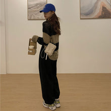画像をギャラリービューアに読み込む, 裏起毛パンツ ジョガーパンツゆったりストリート系レデイーズ ハイウエスト ボトムス