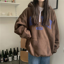 画像をギャラリービューアに読み込む, ストリート個性的ハーフジップロゴパーカー長袖トップストレーナー