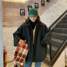 画像をギャラリービューアに読み込む, 韓国風襟付きボアビッグジャケットコートレデイーズ