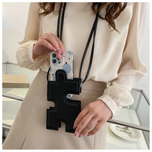 画像をギャラリービューアに読み込む, パズルモチーフスマホショルダースマホケース可愛いiphone ケース