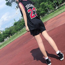 画像をギャラリービューアに読み込む, ダンス 衣装 ヒップホップ タンクトップ バスケット メッシュ ナンバーロゴプリント ノースリーブ レッド ブラック ホワイト