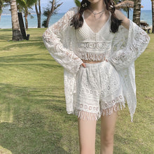 画像をギャラリービューアに読み込む, 3点セットアップ水着タンキニ 日焼け対策気質通勤レデイーズ