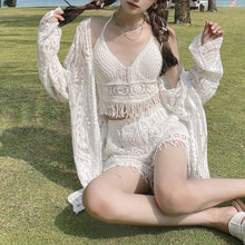 画像をギャラリービューアに読み込む, 3点セットアップ水着タンキニ 日焼け対策気質通勤レデイーズ