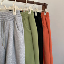 画像をギャラリービューアに読み込む, 裏起毛パンツ ジョガーパンツゆったりストリート系レデイーズ ハイウエスト ボトムス
