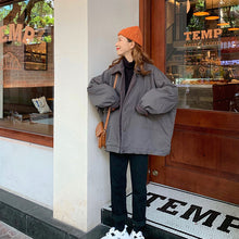 画像をギャラリービューアに読み込む, 韓国風襟付きボアビッグジャケットコートレデイーズ