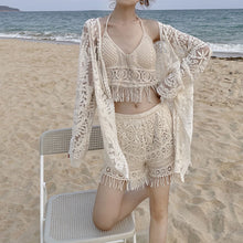 画像をギャラリービューアに読み込む, 3点セットアップ水着タンキニ 日焼け対策気質通勤レデイーズ