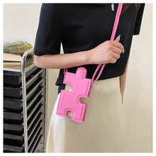 画像をギャラリービューアに読み込む, パズルモチーフスマホショルダースマホケース可愛いiphone ケース