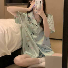 画像をギャラリービューアに読み込む, 韓国っぱパジャマルームウェア上下2点セットアップショートパンツとシャツ
