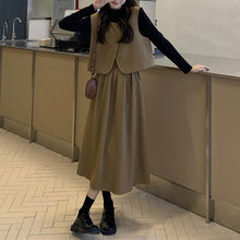 画像をギャラリービューアに読み込む, レデイーズベスト+シャツ+ワンピースワンピース3点セット