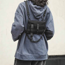画像をギャラリービューアに読み込む, 普段使いにチェーン付き サコッシュ バッグ 韓国ストリート系 メンズライク