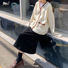 画像をギャラリービューアに読み込む, ニットゆったりカジュアルトップス ニットセーターニットカーディガン