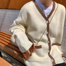 画像をギャラリービューアに読み込む, ニットゆったりカジュアルトップス ニットセーターニットカーディガン