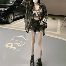 画像をギャラリービューアに読み込む, ファッショナブルな 2 ピース タンクトップ シャツ プレッピー スタイル 韓国スタイル学生長袖シャツ