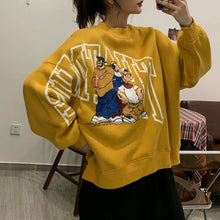 画像をギャラリービューアに読み込む, 可愛いオシャレ漫画カートゥーン プルオーバー パーカーレデイーズ韓国系