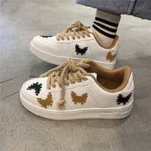 画像をギャラリービューアに読み込む, 歩きやすいラテカラーストリングスニーカーシューズ レディース