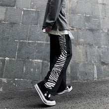 画像をギャラリービューアに読み込む, スウェットパンツ ゼブラ柄 サイドライン