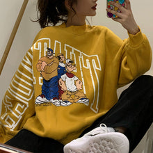 画像をギャラリービューアに読み込む, 可愛いオシャレ漫画カートゥーン プルオーバー パーカーレデイーズ韓国系