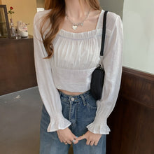 画像をギャラリービューアに読み込む, フレンチスクエアカラートップ気質ジシャツカジュアル チェックブラウス