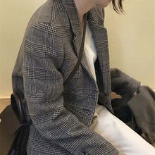 画像をギャラリービューアに読み込む, 気質コートチェック柄ロングジャケット通勤レデイーズ