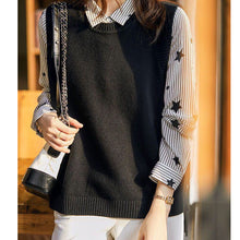 画像をギャラリービューアに読み込む, レイヤード風カジュアル 無地ニットベストレディース