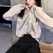 画像をギャラリービューアに読み込む, 原宿系フラワー柄 花柄 総柄 ゆったり長袖トップスカジュアルシャツダンス服ストリート系