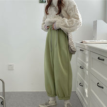 画像をギャラリービューアに読み込む, 裏起毛パンツ ジョガーパンツゆったりストリート系レデイーズ ハイウエスト ボトムス