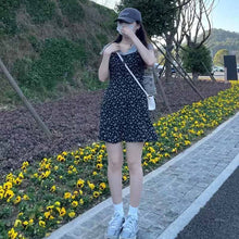 画像をギャラリービューアに読み込む, 2点セット花柄ワンピース Tシャツ キャミワンピースキャミソールカジュアルワンピース韓国っぱ