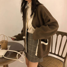 画像をギャラリービューアに読み込む, ニットゆったりカジュアルトップス ニットセーターニットカーディガン