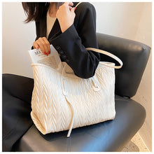 画像をギャラリービューアに読み込む, 大容量トートバッグ PUレザー鞄合皮トート ジップトートレディース OL 通勤