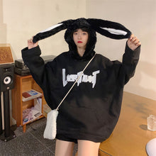 画像をギャラリービューアに読み込む, かわいいラビット耳付きフードパーカーガーリー