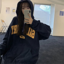 画像をギャラリービューアに読み込む, ストリート個性的ハーフジップロゴパーカー長袖トップストレーナー