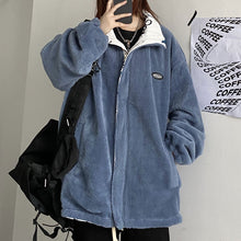 画像をギャラリービューアに読み込む, 原宿系リバーシブルくまゆったりトップスコートジャケットレデイーズファッション