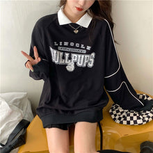 画像をギャラリービューアに読み込む, ストリート系レトロプリント長袖トップスカジュアルパーカートレーナー