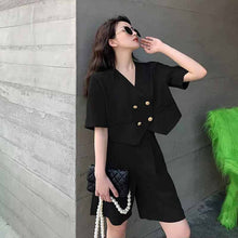 画像をギャラリービューアに読み込む, 2点セットアップ Vネックジャケットシャツとショート丈パンツ