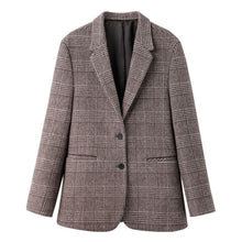 画像をギャラリービューアに読み込む, 気質コートチェック柄ロングジャケット通勤レデイーズ
